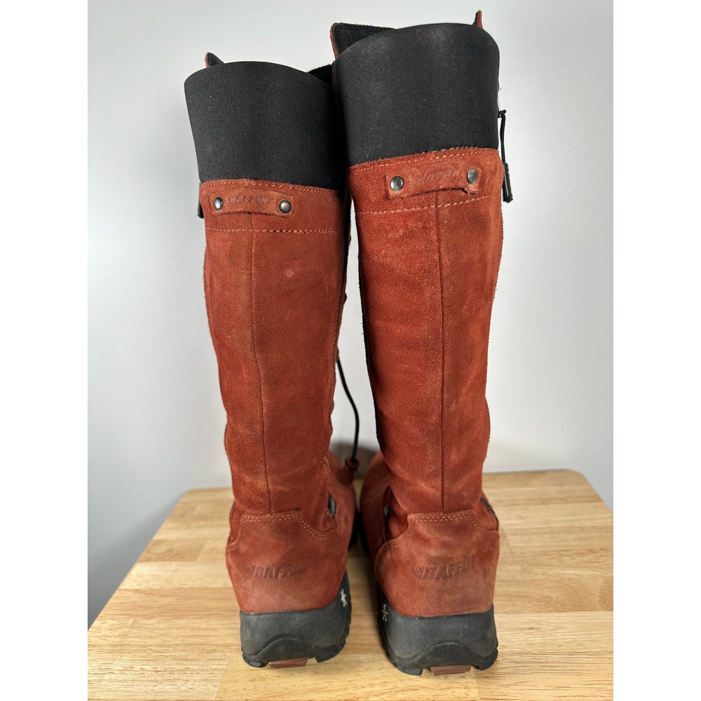 Baffin Tall Leather Boots Winter Madeleine Waterproof Suede Lace Up Size 10 - Picture 5 of 12